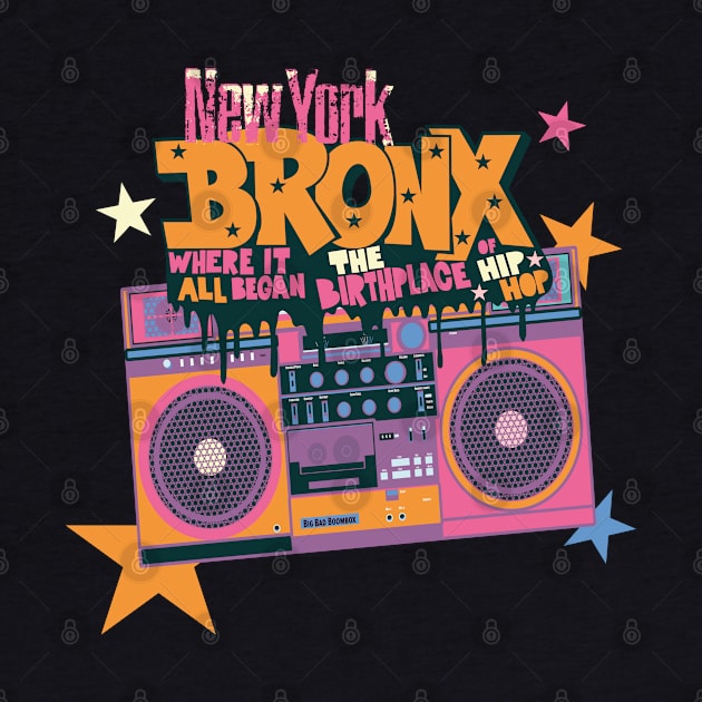 Bronx Hip Hop Roots - Groove to the Beat with this ghettoblaster by Boogosh